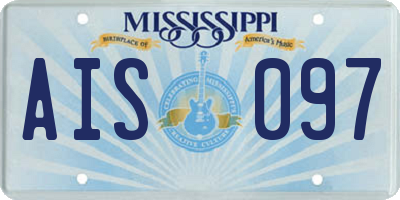 MS license plate AIS097