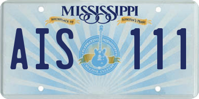 MS license plate AIS111
