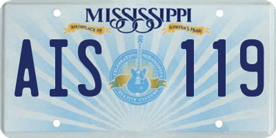 MS license plate AIS119