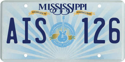 MS license plate AIS126