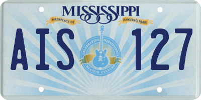 MS license plate AIS127