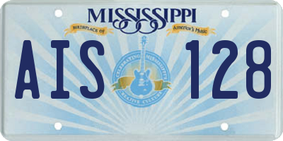 MS license plate AIS128