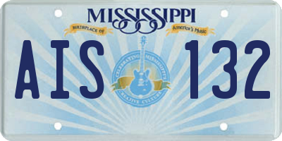 MS license plate AIS132