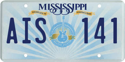 MS license plate AIS141