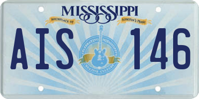 MS license plate AIS146