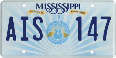 MS license plate AIS147