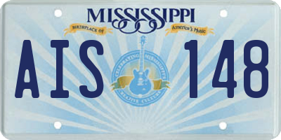 MS license plate AIS148
