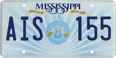 MS license plate AIS155
