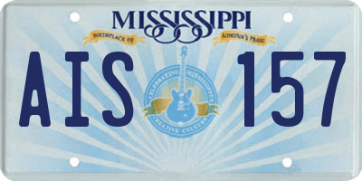 MS license plate AIS157