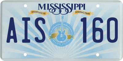 MS license plate AIS160