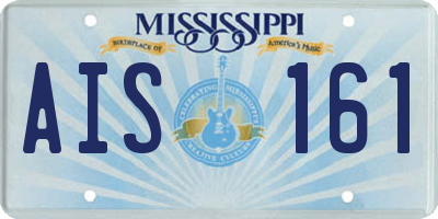 MS license plate AIS161