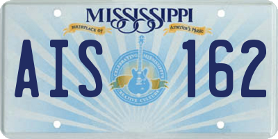 MS license plate AIS162