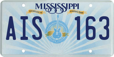 MS license plate AIS163