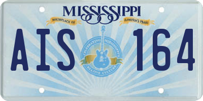 MS license plate AIS164