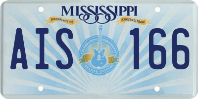 MS license plate AIS166