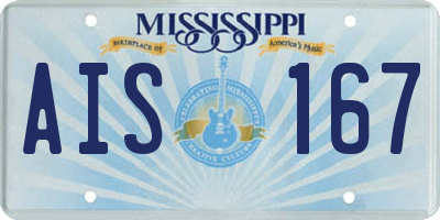 MS license plate AIS167