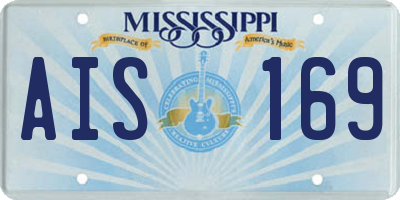 MS license plate AIS169