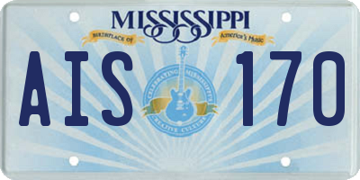 MS license plate AIS170