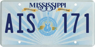 MS license plate AIS171
