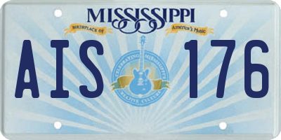 MS license plate AIS176