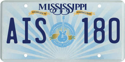 MS license plate AIS180