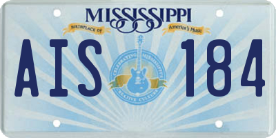 MS license plate AIS184