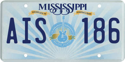 MS license plate AIS186