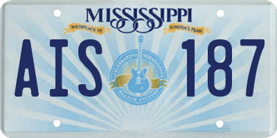 MS license plate AIS187