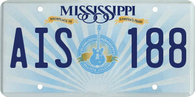 MS license plate AIS188