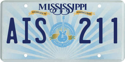 MS license plate AIS211