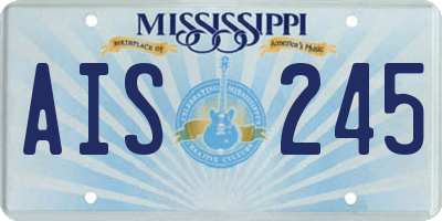 MS license plate AIS245