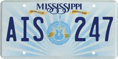 MS license plate AIS247