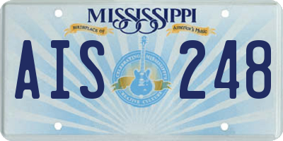MS license plate AIS248