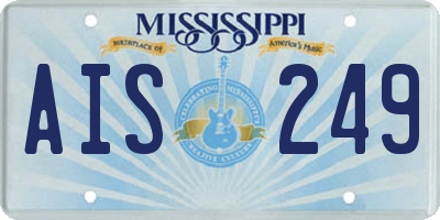 MS license plate AIS249