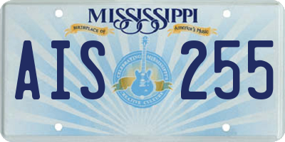 MS license plate AIS255