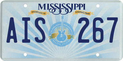 MS license plate AIS267