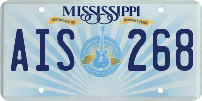 MS license plate AIS268