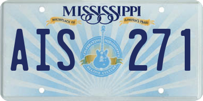 MS license plate AIS271
