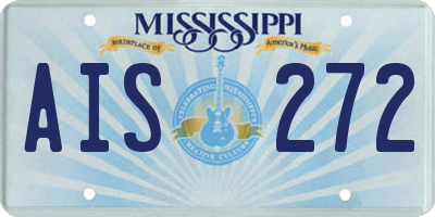 MS license plate AIS272