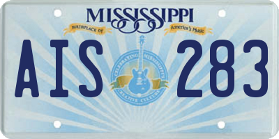 MS license plate AIS283