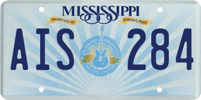 MS license plate AIS284