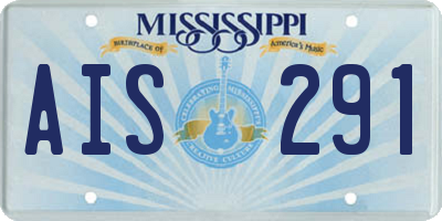 MS license plate AIS291