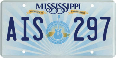 MS license plate AIS297
