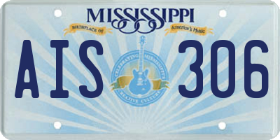 MS license plate AIS306