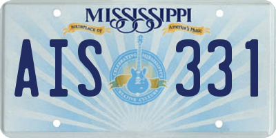 MS license plate AIS331