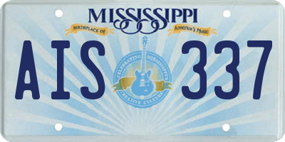 MS license plate AIS337