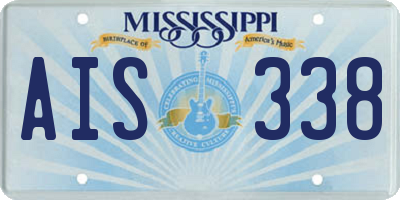 MS license plate AIS338