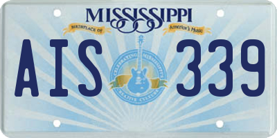 MS license plate AIS339