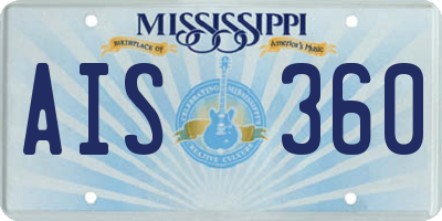 MS license plate AIS360