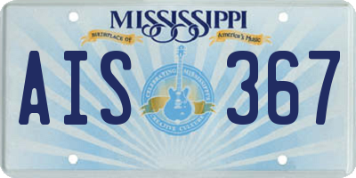 MS license plate AIS367